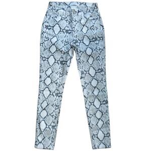 Hammer Animal Print Jeans Mid-Rise Denim Pants Snakeskin Print Size 26 NWOT